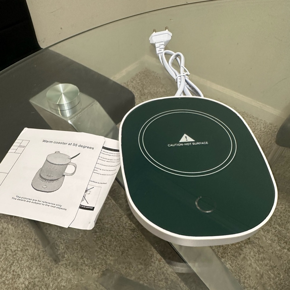 Warmer plus Coaster For hot coffee, hot soup and hot cocoa